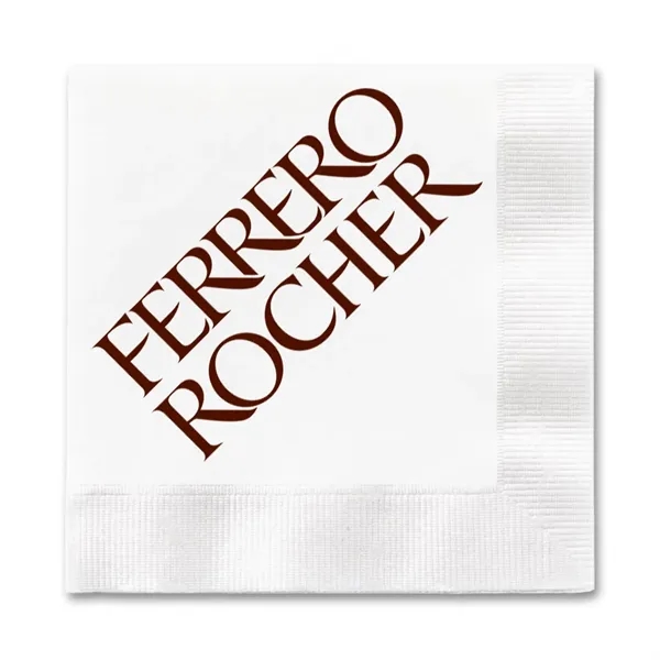 6.5" x 6.5" folded two-ply white luncheon napkin made in the... from ASI 91880 Tranter Graphics Inc