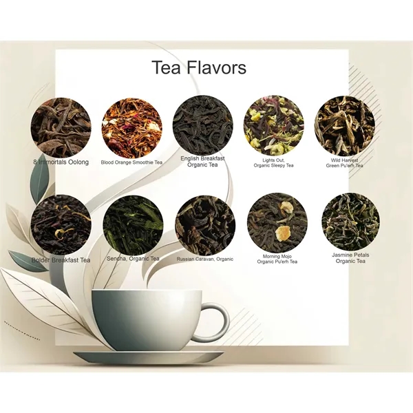 Loose Leaf Tea Bags in Black Custom Tin... from ASI 72657 Active Life Promo / Apres Ski