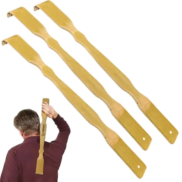 19" Bamboo Wooden back scratcher - Ready Inventory In New Jersey... from ASI 45100 Chulani Promotional Products, Inc / Competitive Edge Innovations/Chulani
