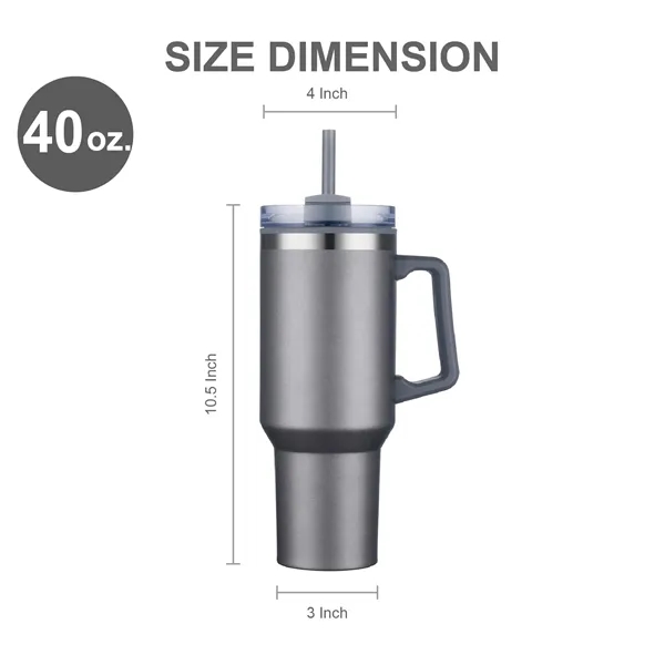 40 oz. Double Wall Insulated Travel Mug with Handle and Straw... from ASI 39820 Opusline (Benmex)
