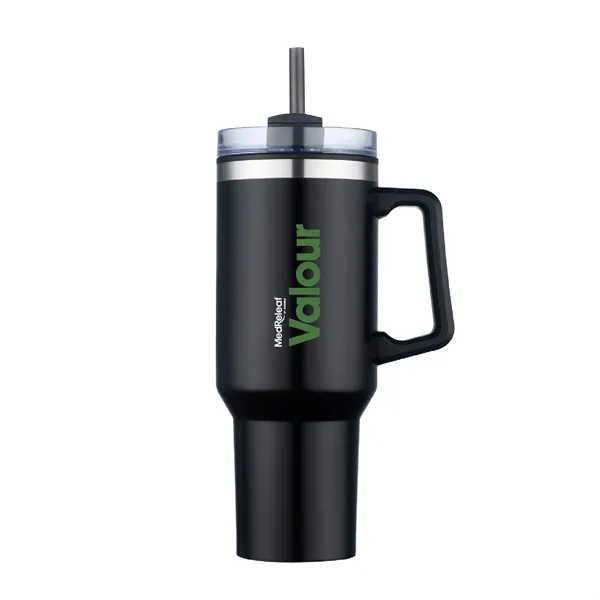 40 oz. Double Wall Insulated Travel Mug with Handle and Straw... from ASI 39820 Opusline (Benmex)