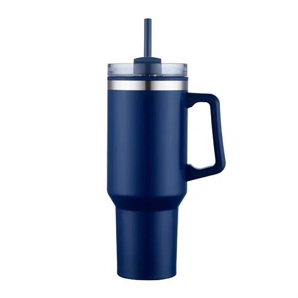 40 oz. Double Wall Insulated Travel Mug with Handle and Straw... from ASI 39820 Opusline (Benmex)