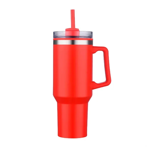 40 oz. Double Wall Insulated Travel Mug with Handle and Straw... from ASI 39820 Opusline (Benmex)