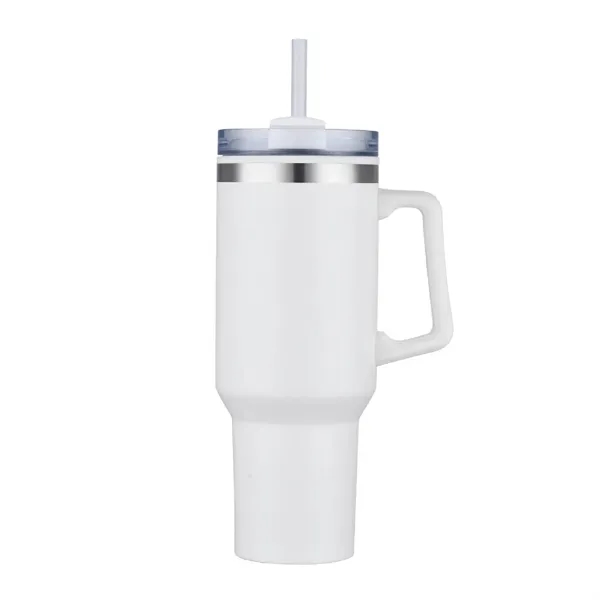 40 oz. Double Wall Insulated Travel Mug with Handle and Straw... from ASI 39820 Opusline (Benmex)
