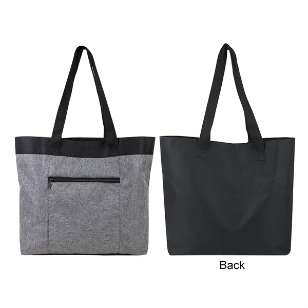 Branded heather gray open tote that they can take anywhere!... from ASI 41511 Brainchild USA Inc / BrainChild Gift Club