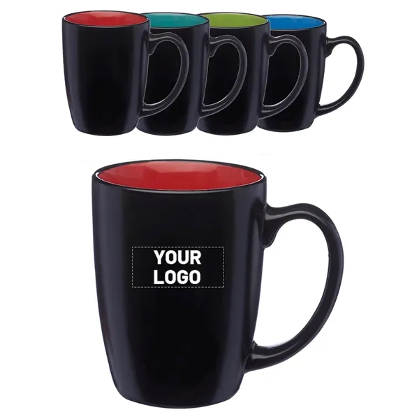 Dual-tone coffee mug of 12 oz. capacity plus 1 color silkscreen... from ASI 37218 Athena Promo (tm)