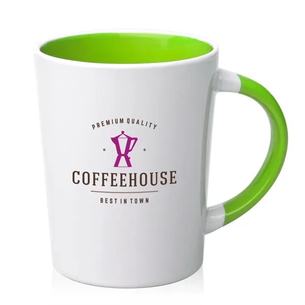 13 oz. two-tone latte mug with handle that matches color on... from ASI 39552 BEL Promo
