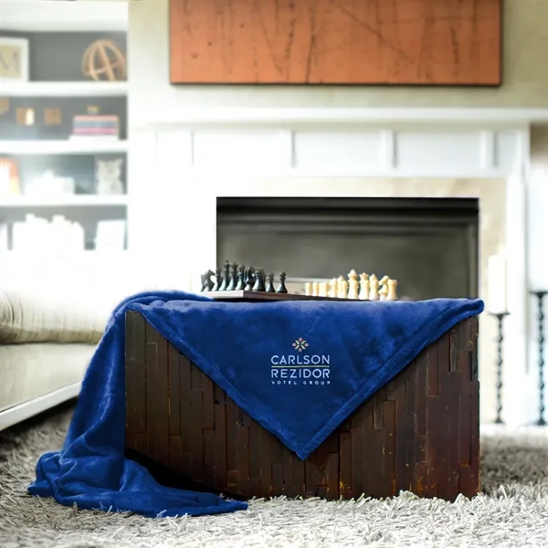 60" x 50" hypoallergenic anti-pill 100% polyester soft touch blanket.... from ASI 68507 The Magnet Group / The Bag Factory®