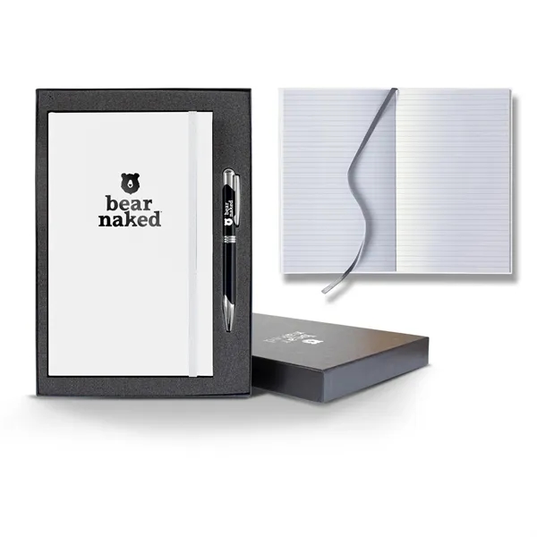 Gift set with  5 1/4" x 8 3/8" lined journal... from ASI 68507 The Magnet Group / Castelli