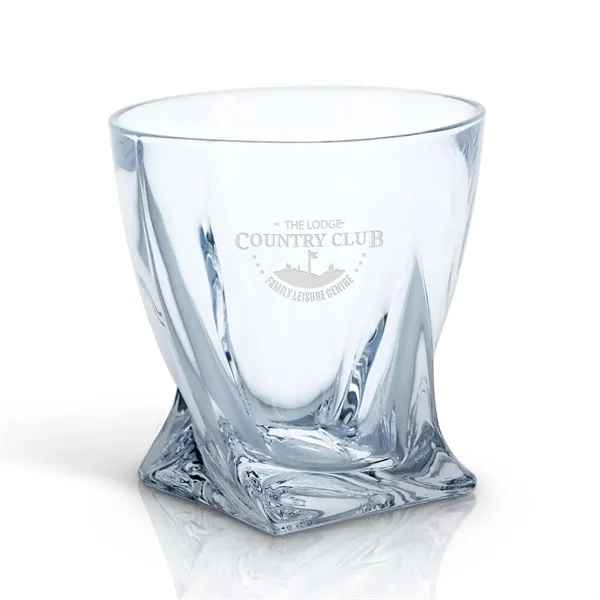11 1/2 oz. Quadro tumbler glass measures 4" in height.... from ASI 93986 Visions/Awardcraft