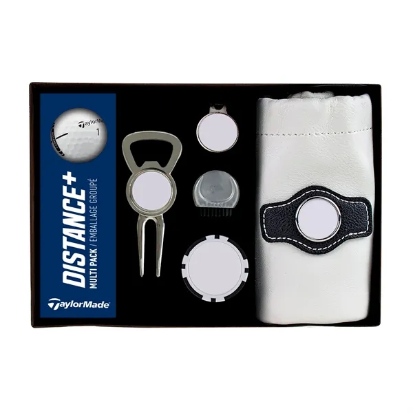 Silver golf kit featuring golf balls, ball markers, a bottle opener/divot... from ASI 38120 Ball Pro / Diversified Quality Kitchenware