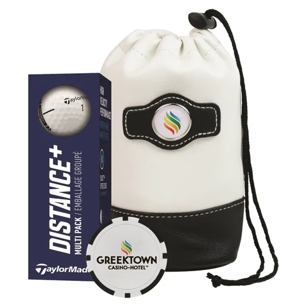 Golf kit with Taylormade Distance Plus golf balls, a poker chip... from ASI 38120 Ball Pro / Diversified Quality Kitchenware
