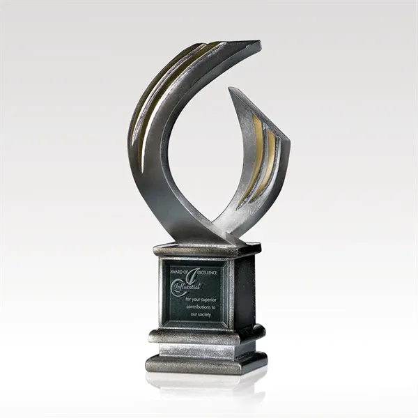 Silver and gold gilded award sculpture with black glass.... from ASI 93986 Visions/Awardcraft / Visions Awards