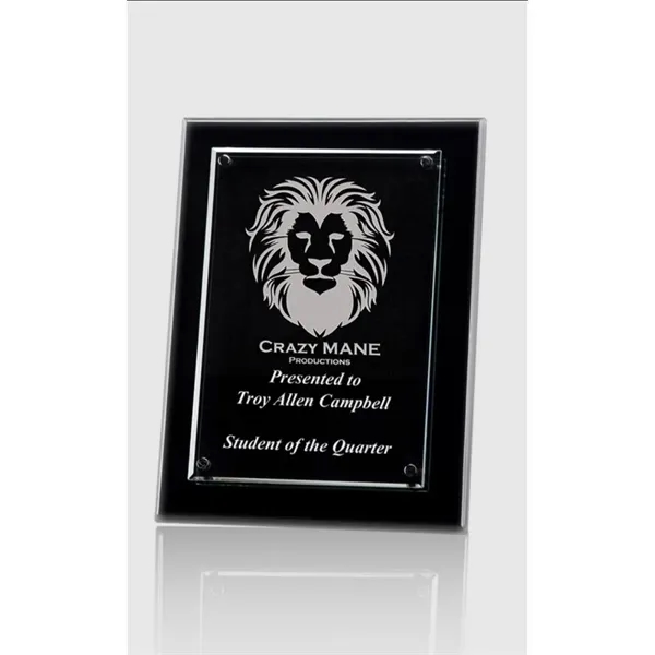 Pre-drilled wooden plaque with a glass overlay.... from ASI 71920 Moderne Glass Company Inc / Glass America®