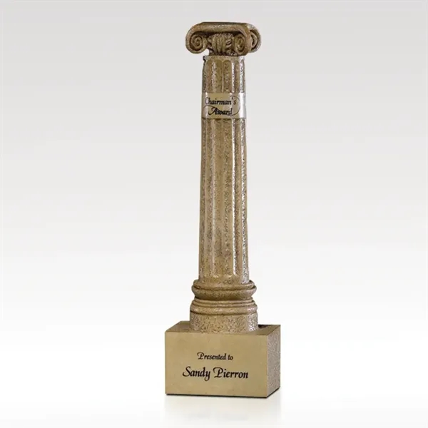 This sand colored cast resin award that stands an impressive 11... from ASI 93986 Visions/Awardcraft / Visions Awards