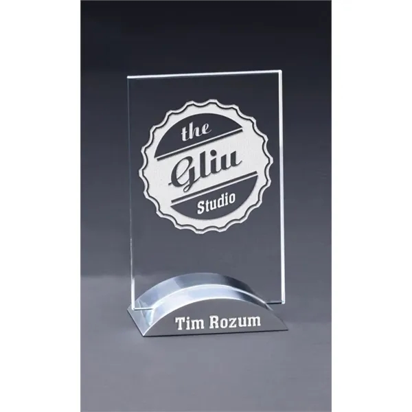 This clear glass award is slightly beveled and comes standard with... from ASI 71920 Moderne Glass Company Inc