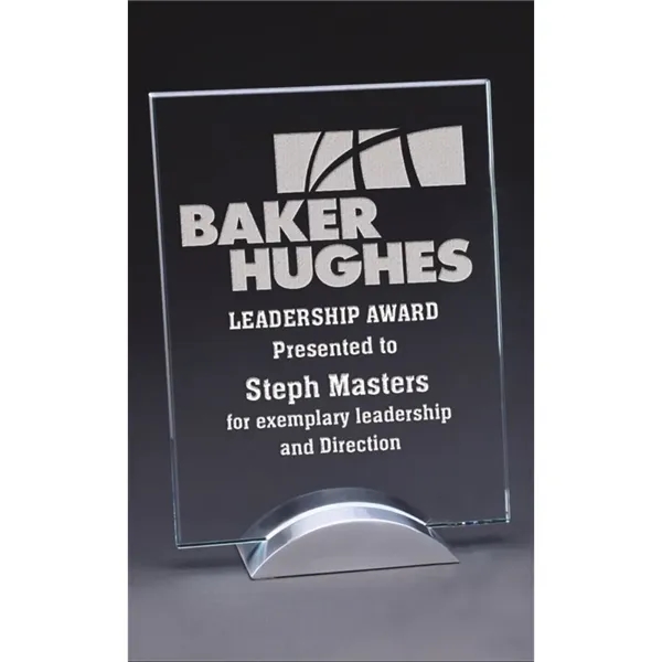 This clear glass award is slightly beveled and comes standard with... from ASI 71920 Moderne Glass Company Inc