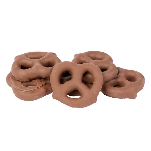 Gable box filled with milk chocolate pretzel.... from ASI 44900 NC Custom (CI/Lanco) / Chocolate Inn