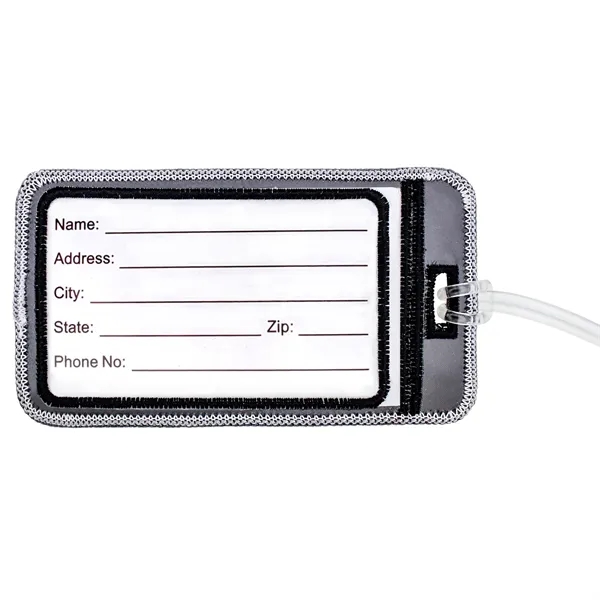 3 1/2" embroidered luggage tag in up to seven thread colors... from ASI 52263 EMT / EMT