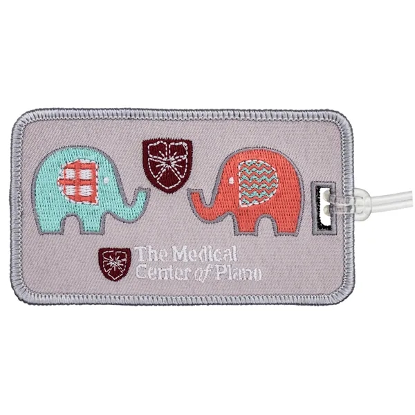 3 1/2" embroidered luggage tag in up to seven thread colors... from ASI 52263 EMT / EMT