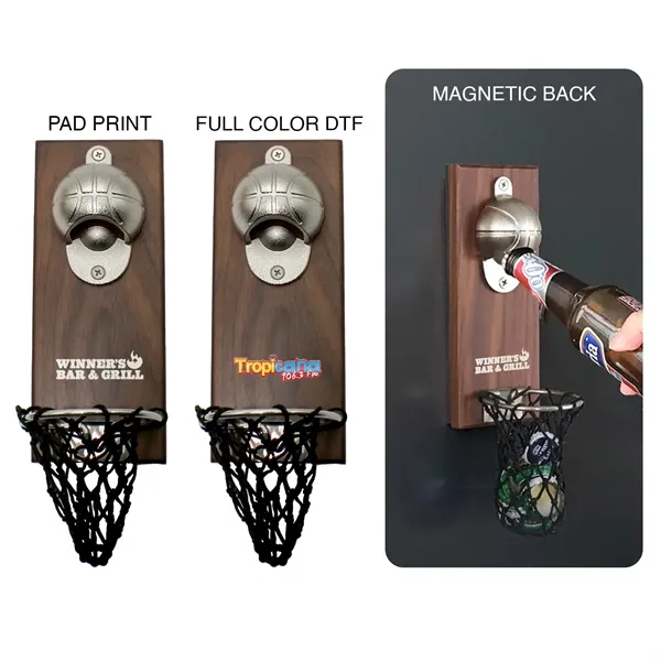 This basketball themed bottle opener includes a magnet on the back.... from ASI 52710 Lincoln Line