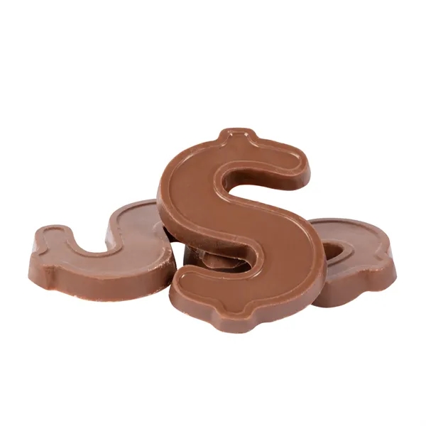 Tote Box with 1 oz Milk Chocolate Dollar Signs... from ASI 44900 NC Custom (CI/Lanco) / Chocolate Inn