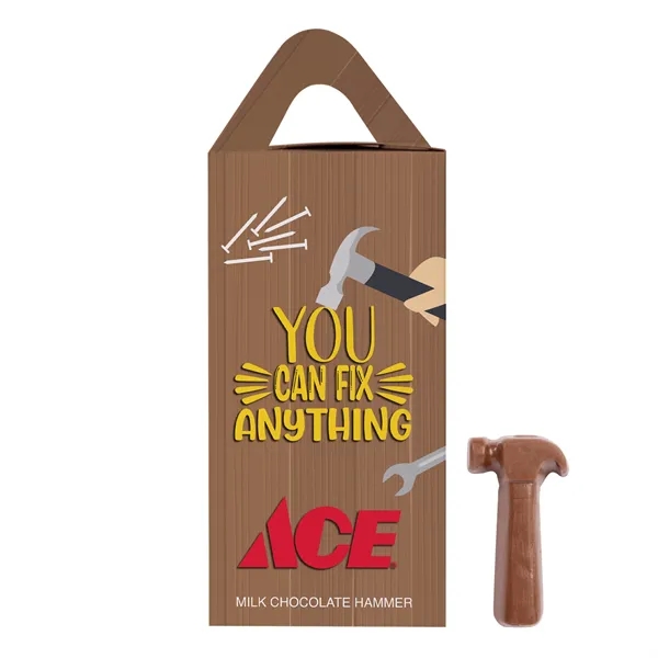 Tote Box with 1 oz Milk Chocolate Hammers... from ASI 44900 NC Custom (CI/Lanco) / Chocolate Inn