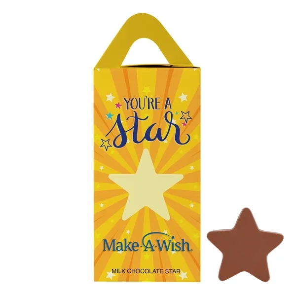 Tote Box with 1 oz Milk Chocolate Stars... from ASI 44900 NC Custom (CI/Lanco) / Chocolate Inn