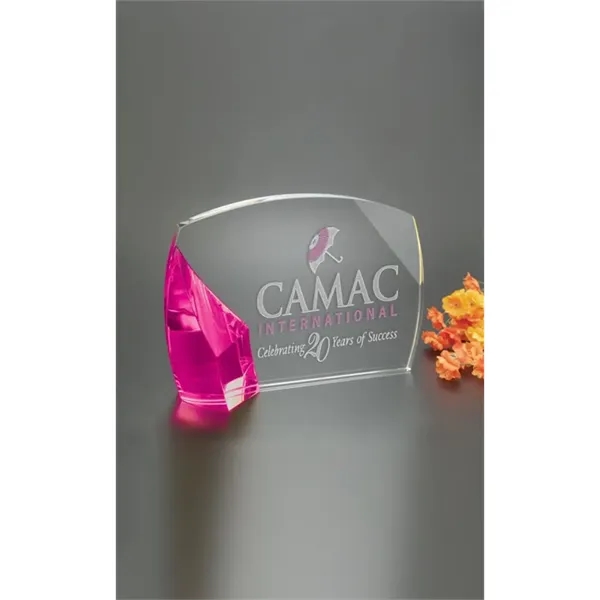 5.25" x 6.5" pillow-shaped award made of optical crystal.... from ASI 71920 Moderne Glass Company Inc / Glass America®