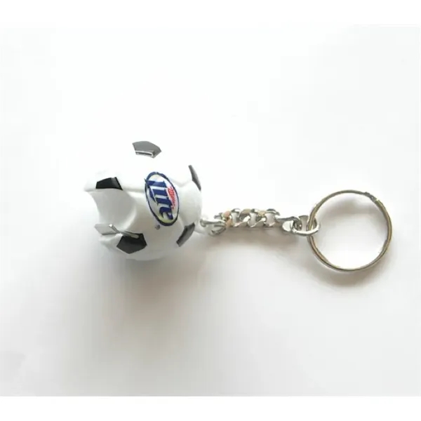 This soccer ball keychain doubles as a bottle opener, blending style... from ASI 74585 Nu Promo International / Nu Promo Line