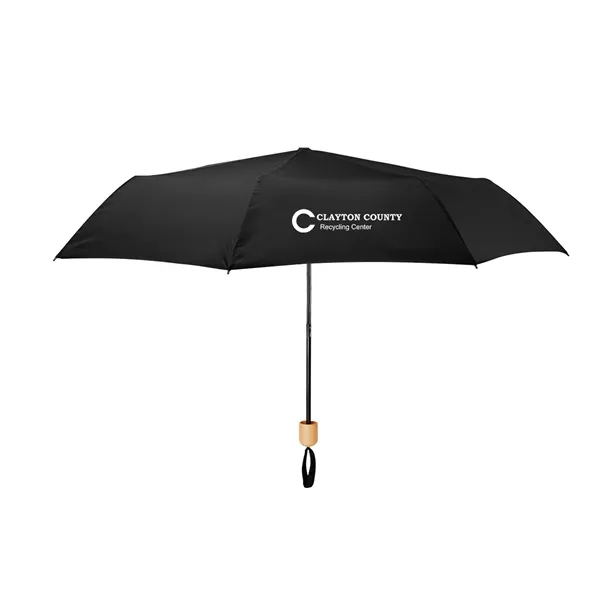 41" rPET folding umbrella with steel frame and bamboo handle.... from ASI 61125 Hit Promotional Products / Hit®