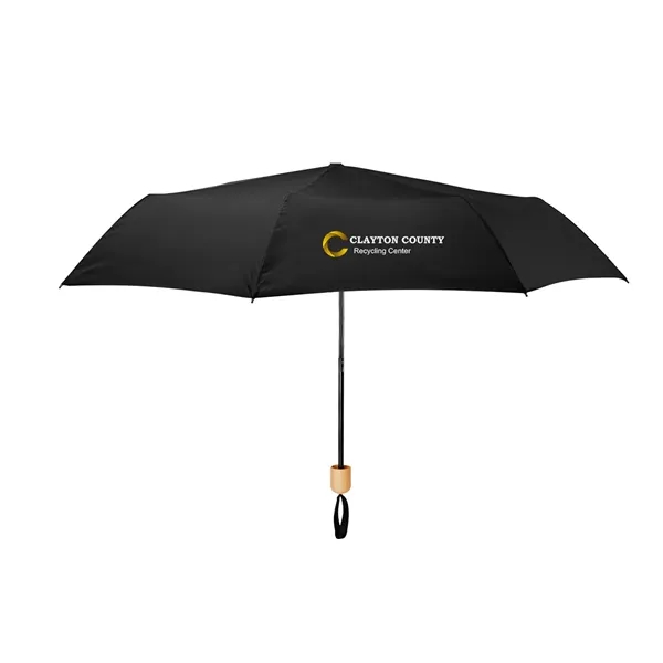 41" rPET folding umbrella with steel frame and bamboo handle.... from ASI 61125 Hit Promotional Products / Hit®