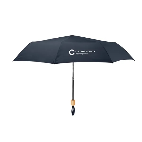 41" rPET folding umbrella with steel frame and bamboo handle.... from ASI 61125 Hit Promotional Products / Hit®