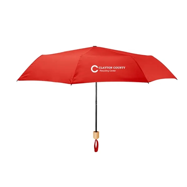 41" rPET folding umbrella with steel frame and bamboo handle.... from ASI 61125 Hit Promotional Products / Hit®