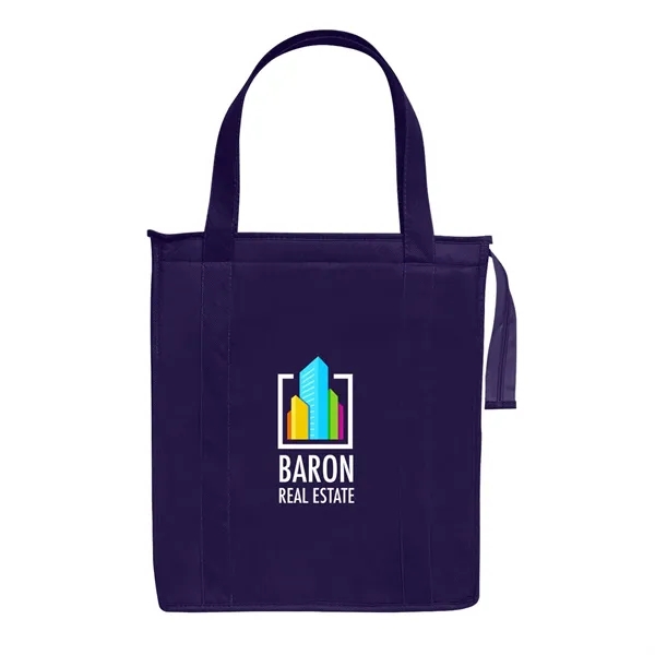 Non-woven reusable insulated tote bag made of 80 GSM with full... from ASI 63549 Jornik Manufacturing Corp