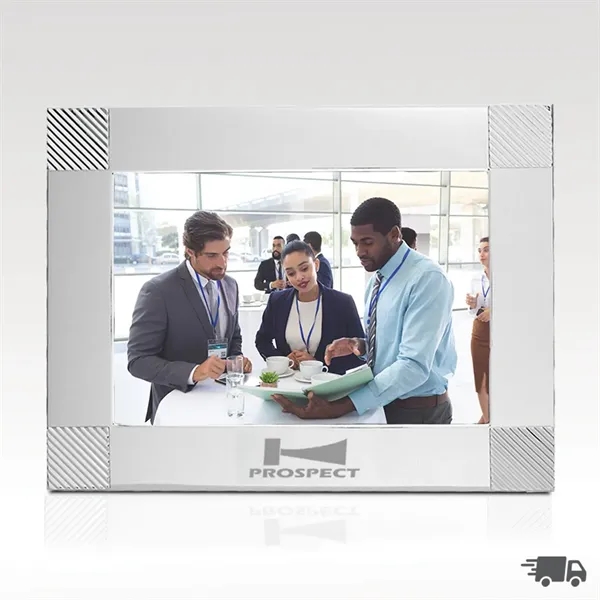 Coronet silver-tone aluminum picture frame.... from ASI 93986 Visions/Awardcraft / Visions Awards