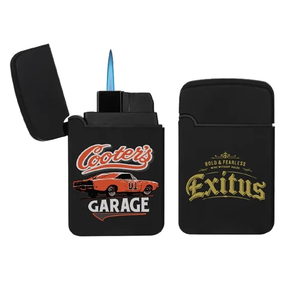 Matte black jet torch flameless lighter plus 1 color silkscreen imprint... from ASI 37218 Athena Promo (tm)