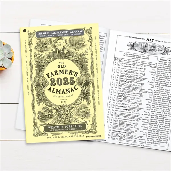 Almanac features weather forecasts, folklore, with wisdom and feature stories.... from ASI 61966 HPG / Beacon Promotions HPG Gold