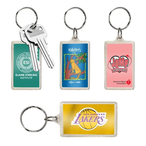 This CPSIA approved & Prop65 compliant crystal keychain features a clear... from ASI 52710 Lincoln Line