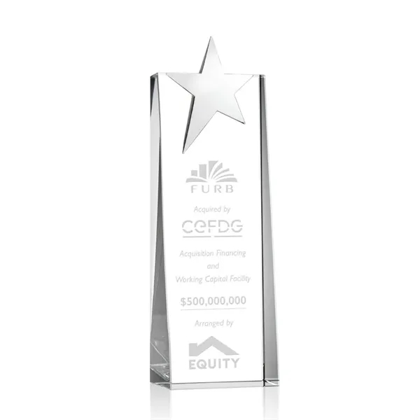 Optical crystal tower award topped with a chrome star.... from ASI 84592 St Regis Group / St Regis