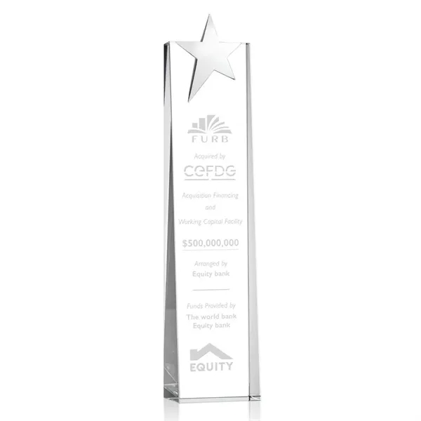 Optical crystal tower award topped with a chrome star.... from ASI 84592 St Regis Group / St Regis