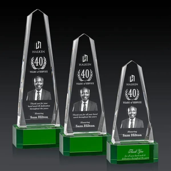 The Optical Crystal Geneva 3D Award on base is an obelisk... from ASI 84592 St Regis Group / St Regis