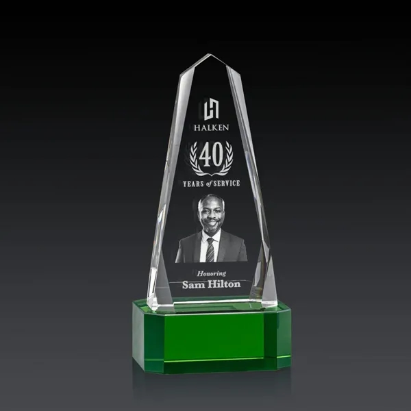 The Optical Crystal Geneva 3D Award on base is an obelisk... from ASI 84592 St Regis Group / St Regis
