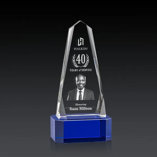 The Optical Crystal Geneva 3D Award on base is an obelisk... from ASI 84592 St Regis Group / St Regis
