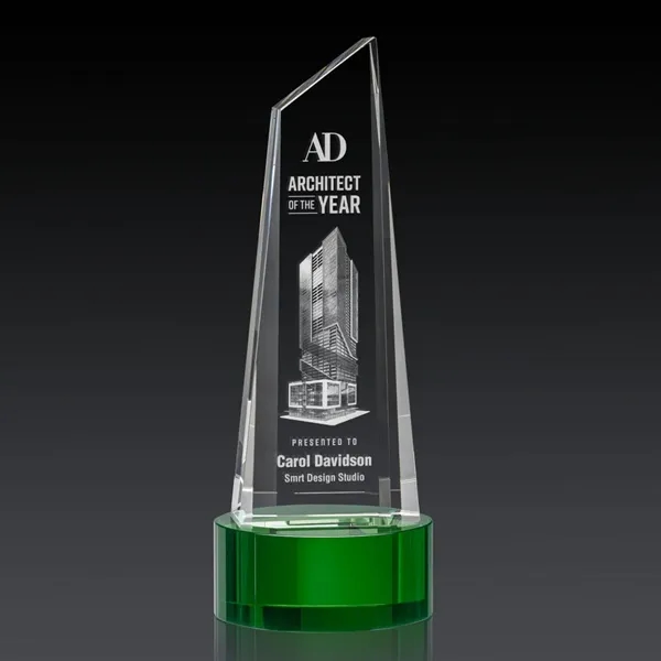 This stunning trapezoidal tower 3D Award is anchored with a thick... from ASI 84592 St Regis Group / St Regis