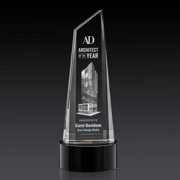 This stunning trapezoidal tower 3D Award is anchored with a thick... from ASI 84592 St Regis Group / St Regis
