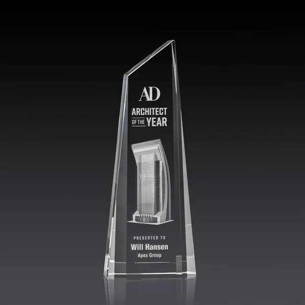 This stunning trapezoidal tower 3D award is anchored with a thick... from ASI 84592 St Regis Group / St Regis