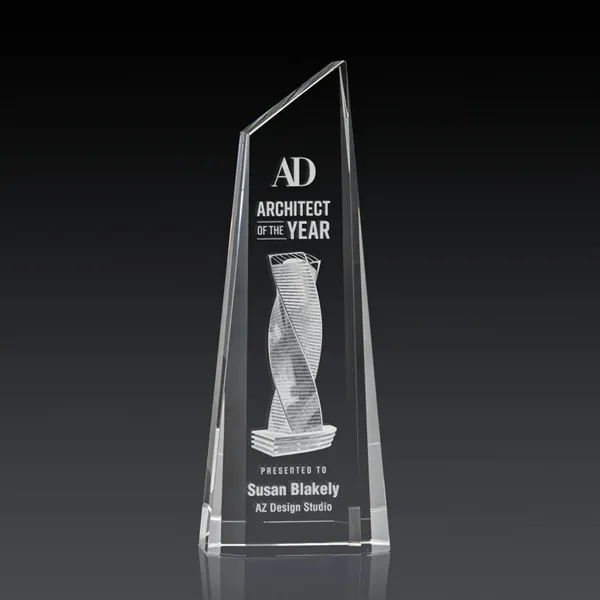 This stunning trapezoidal tower 3D award is anchored with a thick... from ASI 84592 St Regis Group / St Regis