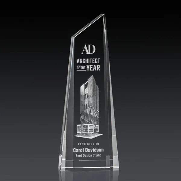This stunning trapezoidal tower 3D award is anchored with a thick... from ASI 84592 St Regis Group / St Regis