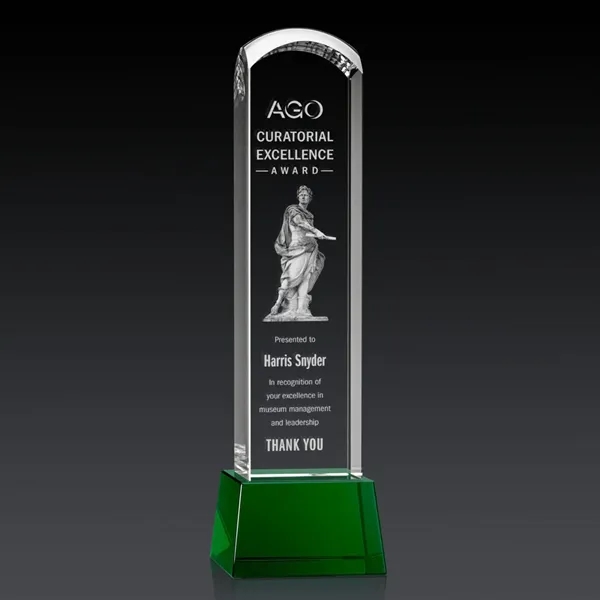 Silkwood 3D Award on Base - Green... from ASI 84592 St Regis Group / St Regis